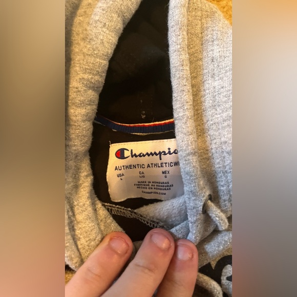 Gray champion hoodie size L - Picture 4 of 4